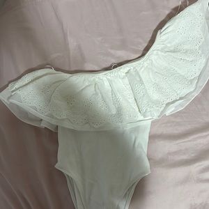 Asymmetric bodysuit top from ZARA; size SMALL